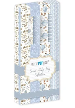 Kit 4 papeles leather Sweet Baby Boy PapersForYou 32,5x30cm