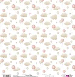 Kit 8 Papeles Tela Sweet Baby Girl PapersForYou 30x30cm