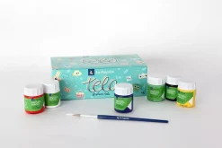 Kit 6 Pinturas para Tela + Pincel La Pajarita