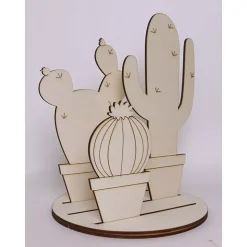 Kit 3 Siluetas de Madera Cactus Grande 38cm