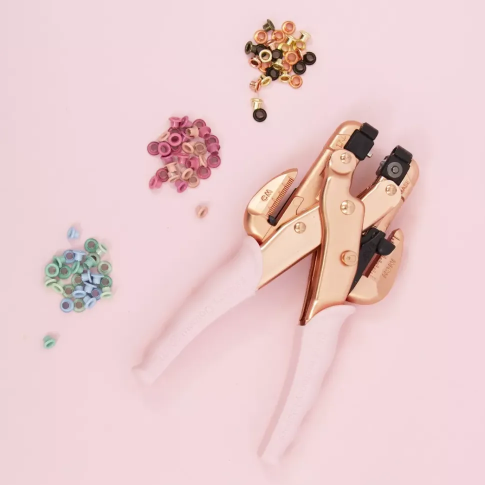 Kit Crop-A-Dile Rose Gold + 180 Ojales