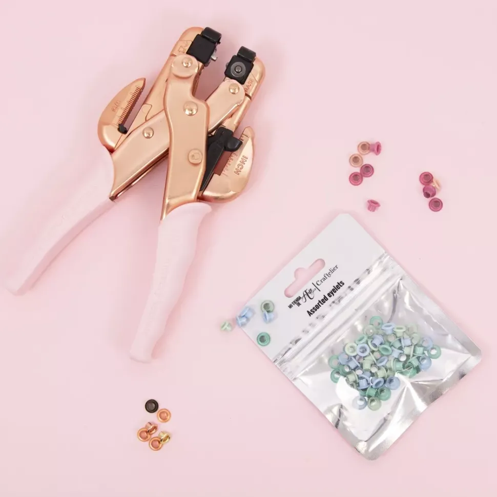 Kit Crop-A-Dile Rose Gold + 180 Ojales