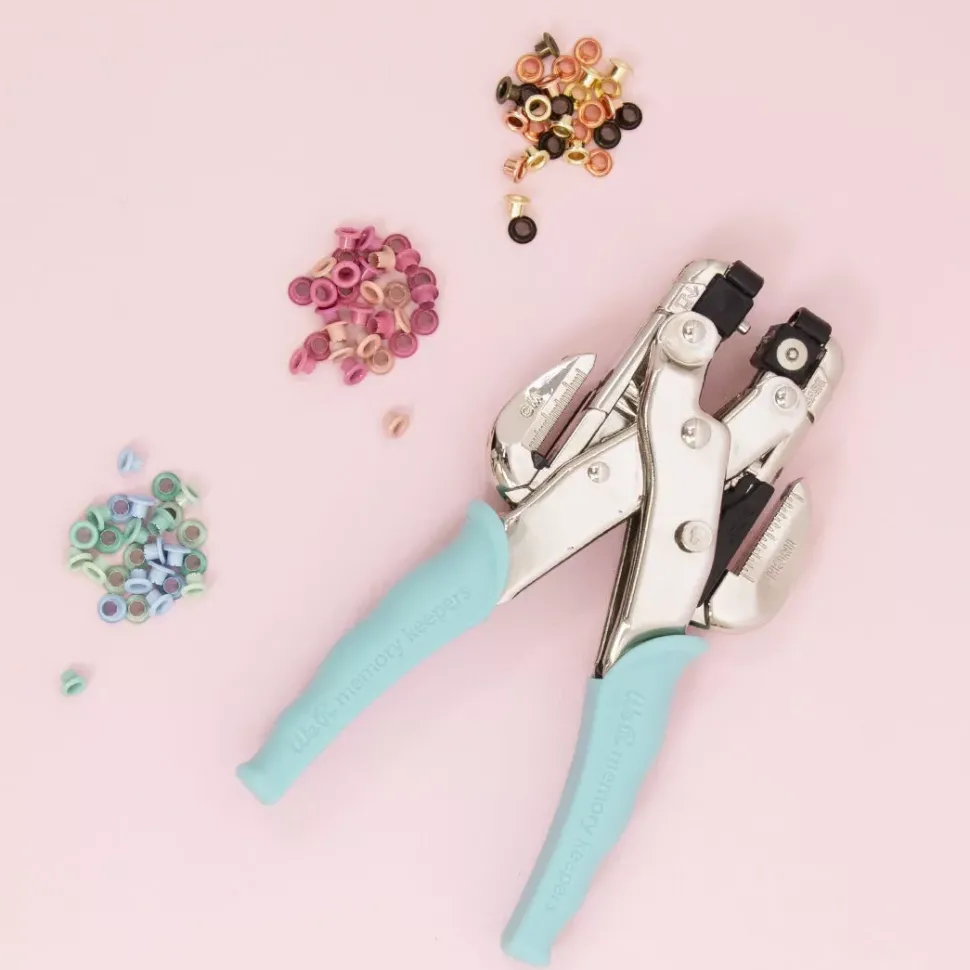 Kit Crop-A-Dile Turquesa + 180 Ojales