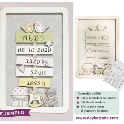Kit Cuadro Infantil Natalicio Dayka