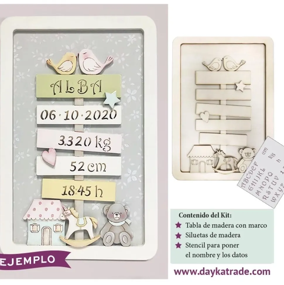 Kit Cuadro Infantil Natalicio Dayka