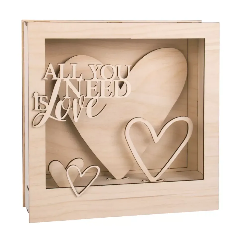 Kit 3D de madera All you need is love