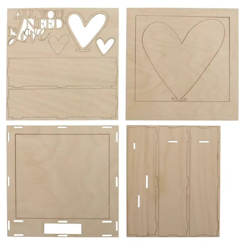 Kit 3D de madera All you need is love