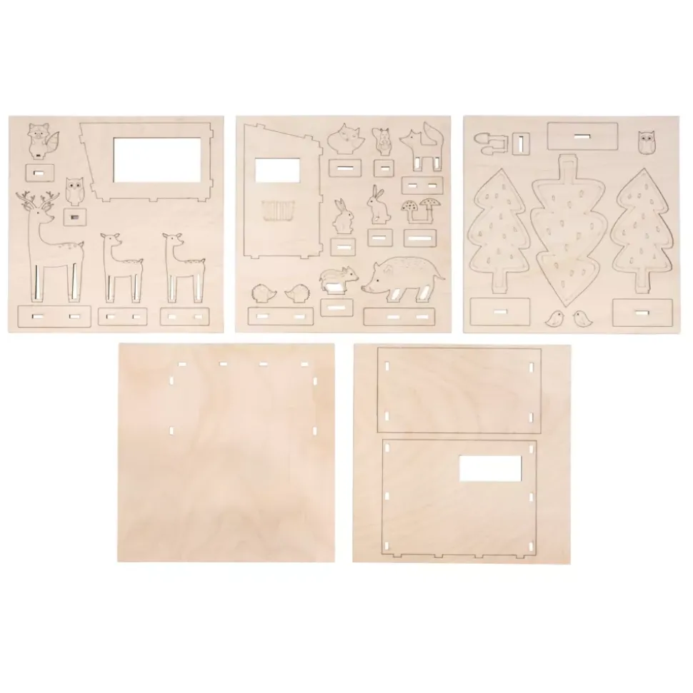 Kit 3D de Madera Cabaña en el Bosque Rayher