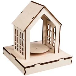 Kit 3D de madera casa con pesebre giratorio Rayher