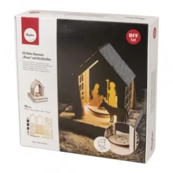 Kit 3D de madera casa con pesebre giratorio Rayher