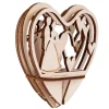 Kit 3D de Madera Corazón Decorativo Pareja Nupcial Rayher
