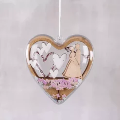 Kit 3D de Madera Corazón Decorativo Pareja Nupcial Rayher
