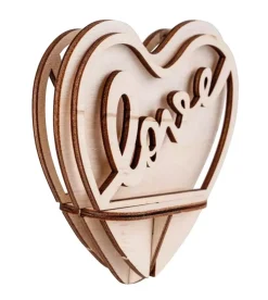 Kit 3D de Madera Corazón Decorativo Rayher