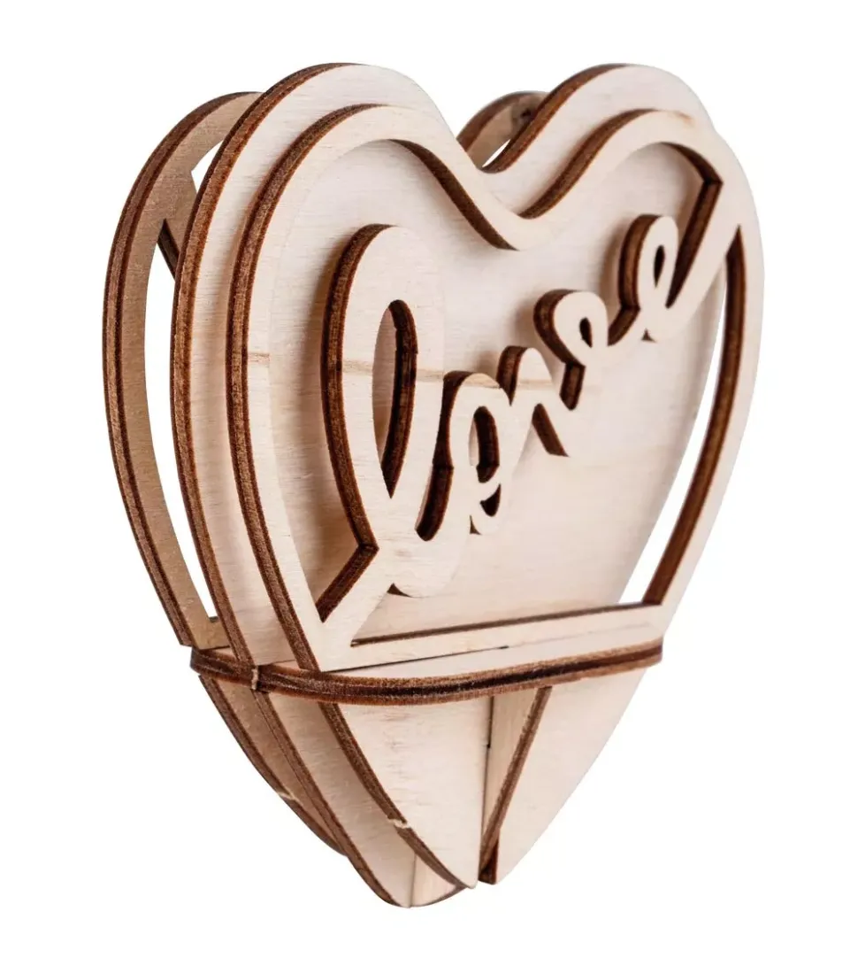 Kit 3D de Madera Corazón Decorativo Rayher