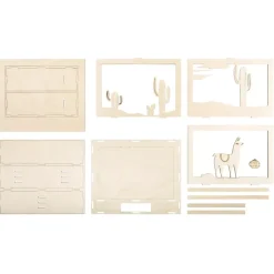 Kit 3D de madera Llama