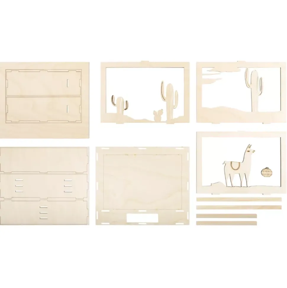 Kit 3D de madera Llama