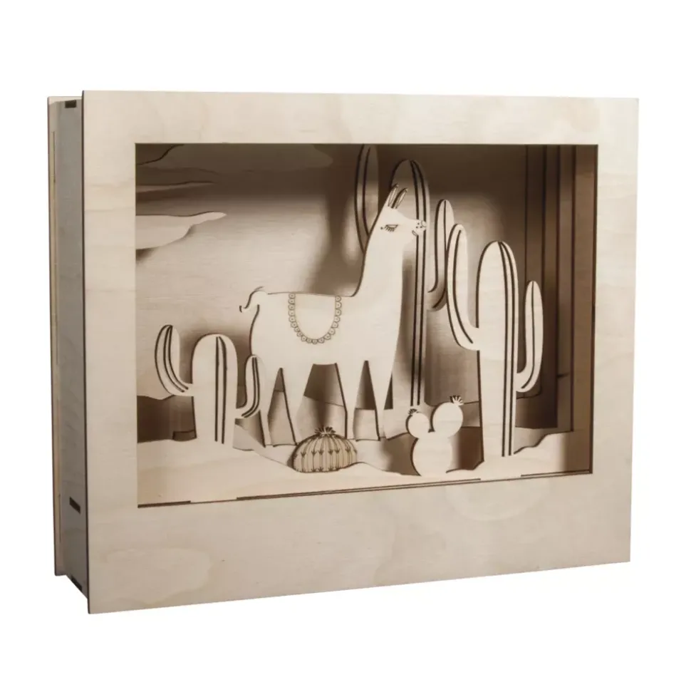 Kit 3D de madera Llama