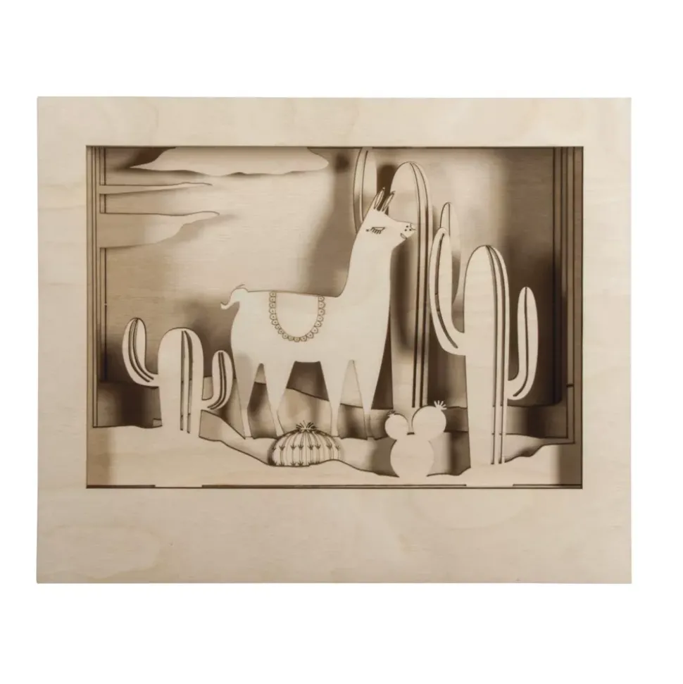 Kit 3D de madera Llama