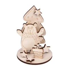 Kit 3D de Madera Oso Navideño Rayher
