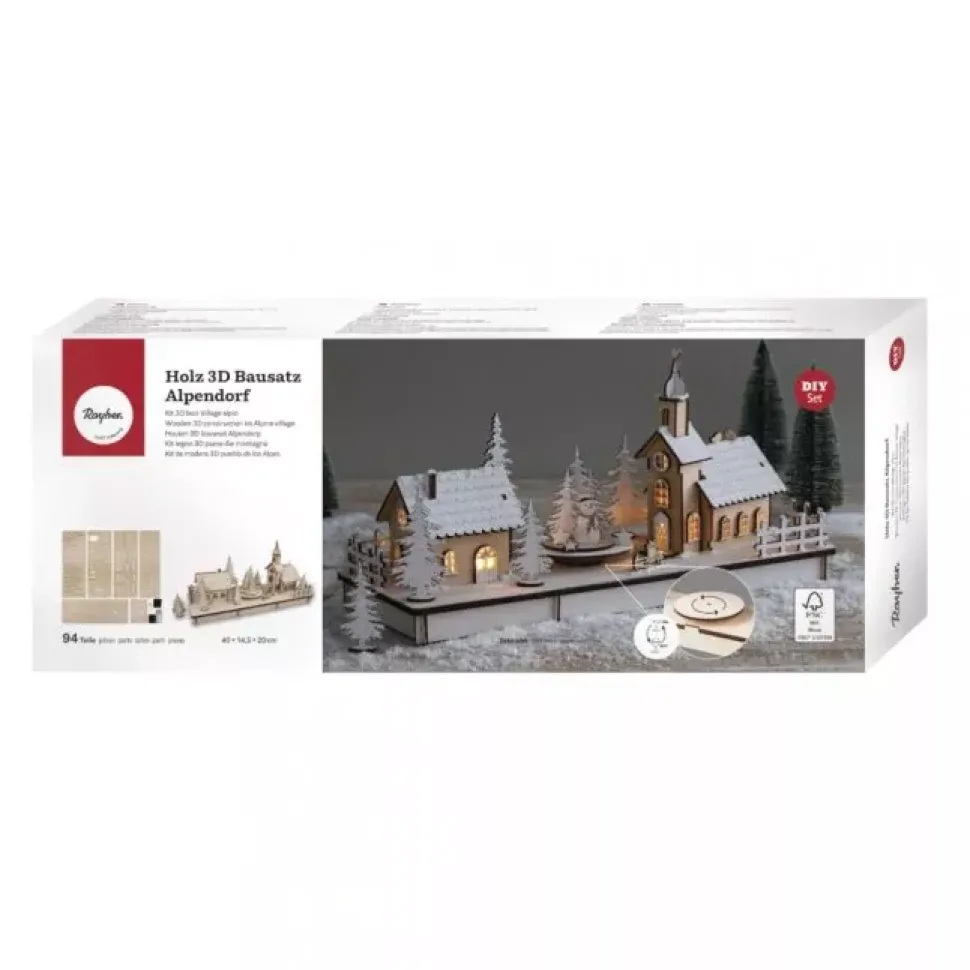 Kit 3D de Madera Pueblo Alpino Rayher