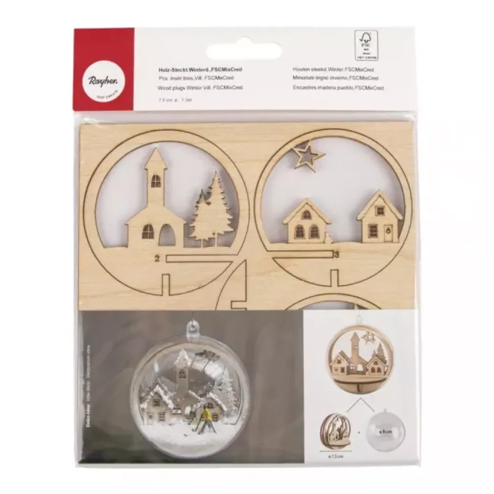 Kit 3D De Madera Pueblo de Invierno Rayher