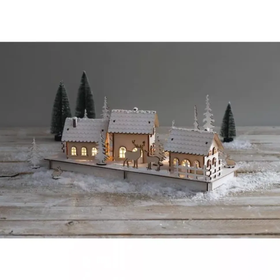 Kit 3D de madera Pueblo Invernal Rayher