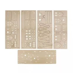 Kit 3D de madera Pueblo Invernal Rayher