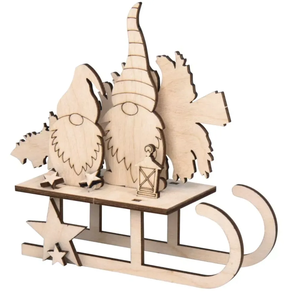 Kit 3D de Madera Trineo con Gnomos Rayher