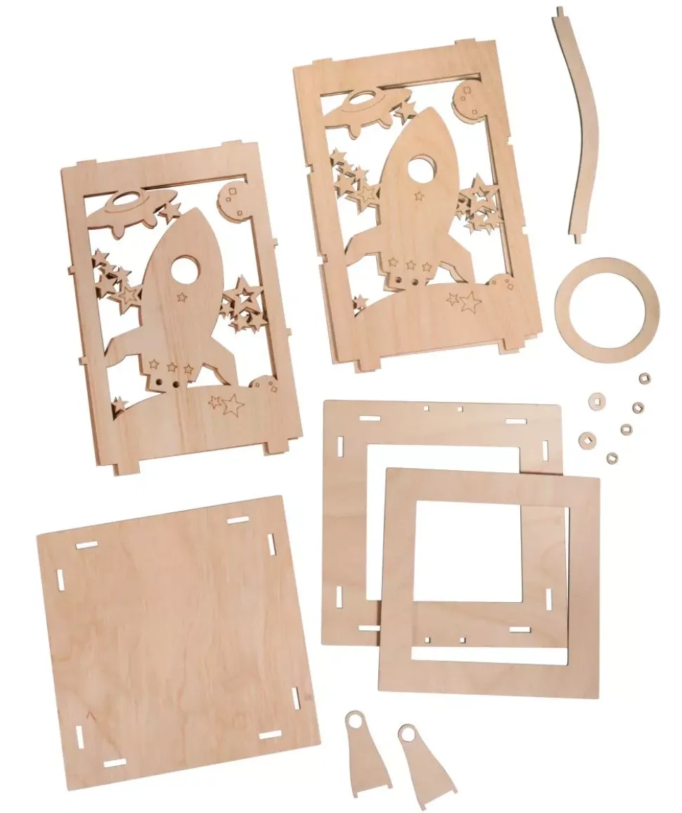 Kit 3D Farolillo Madera Cohete Rayher