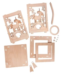 Kit 3D Farolillo Madera Unicornio Rayher