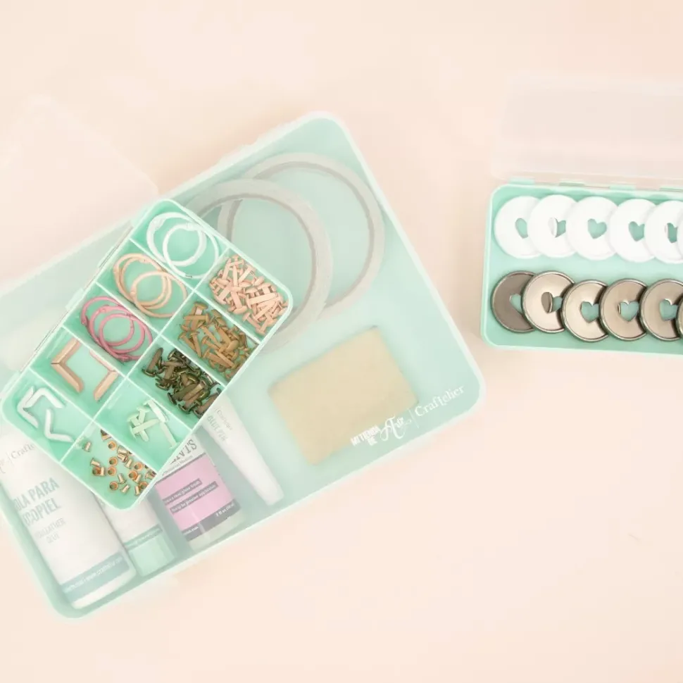 Kit de 3 Cajas de Organización Turquesas Craftelier