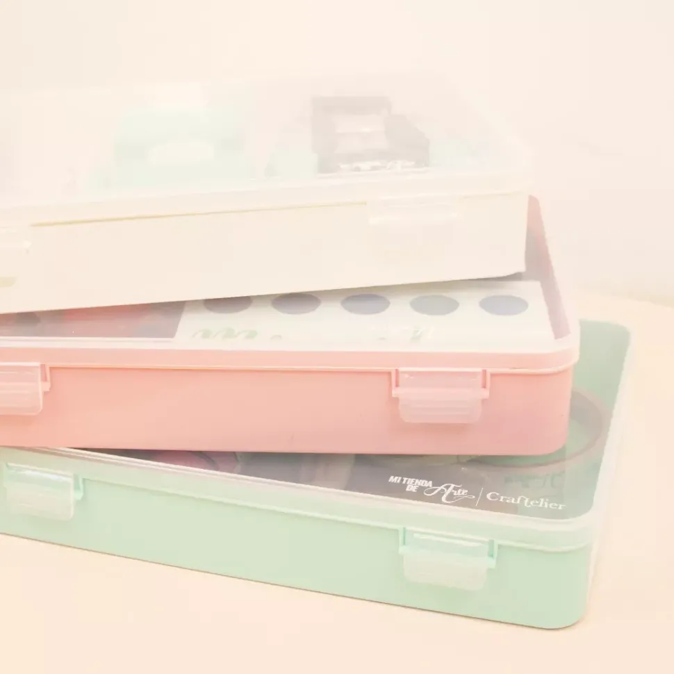 Kit de 3 Cajas de Organización Turquesas Craftelier