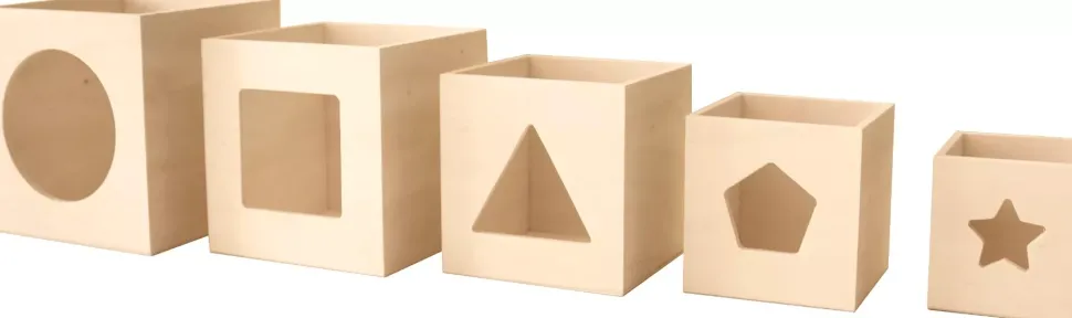 Kit de 5 Cubos para Apilar Madera Artemio