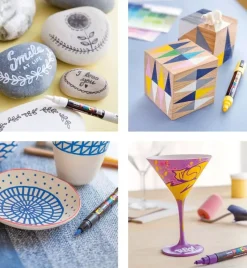 Kit de 10 rotuladores punta pincel Colores Básicos Posca