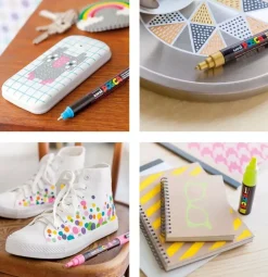 Kit de 10 rotuladores punta pincel Colores Básicos Posca