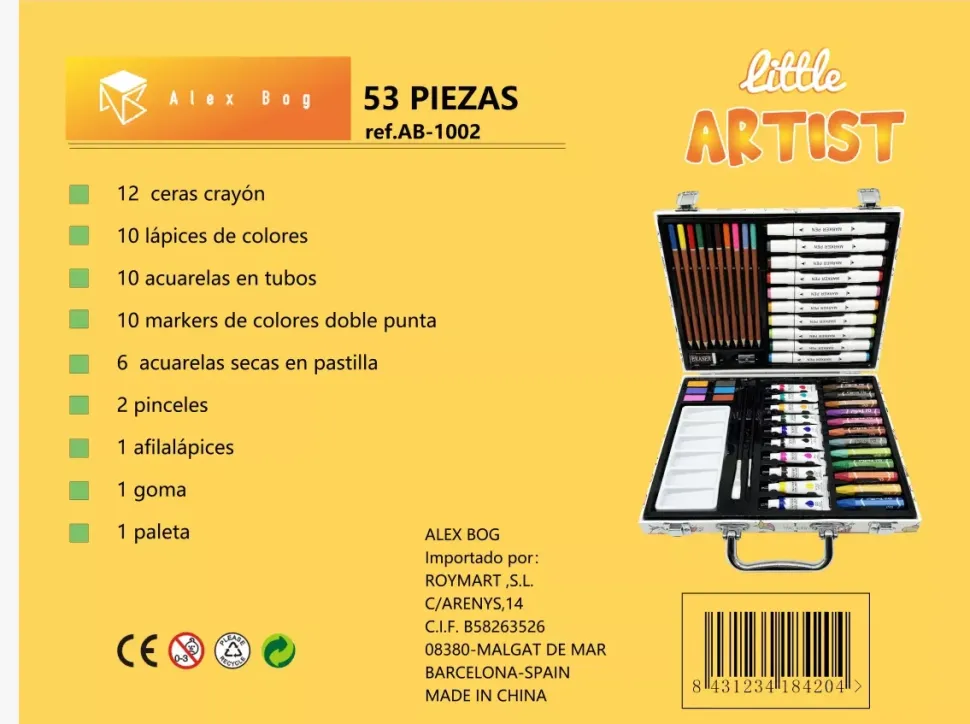 Kit de Dibujo 53 Piezas Gama Little Artist Houses Alex Bog