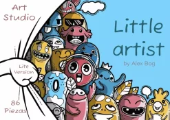 Kit de Dibujo 86 Piezas Gama Little Artist Plastic Box Alex Bog