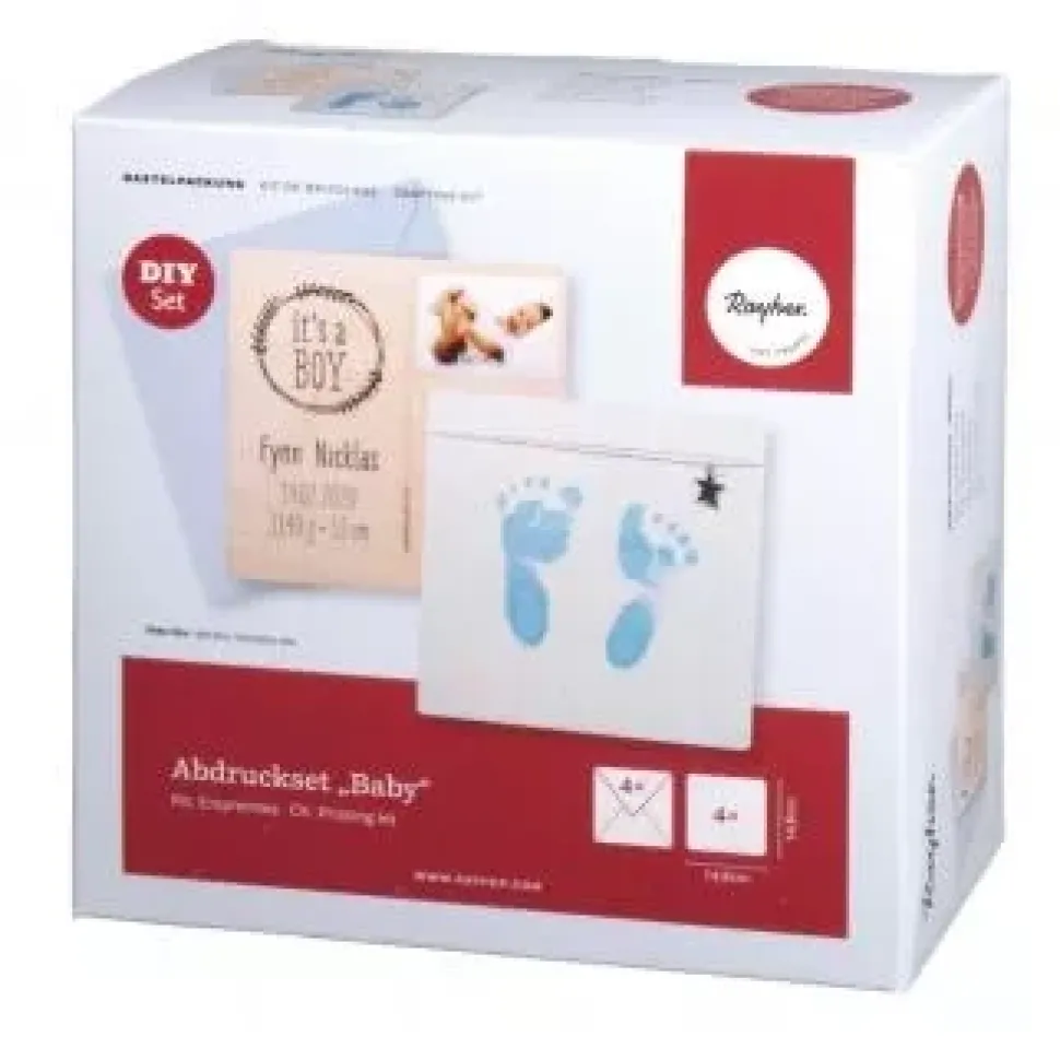 Kit de Impresión Huella Bebé Azul Rayher