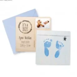 Kit de Impresión Huella Bebé Azul Rayher