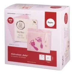 Kit de Impresión Huella Bebé Rosa Rayher
