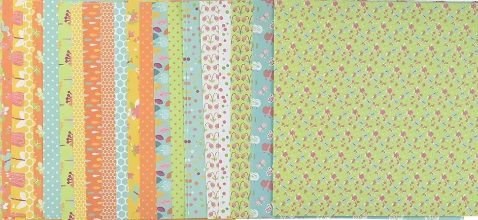 Kit de Papel para Origami Spring Avenue Mandarine