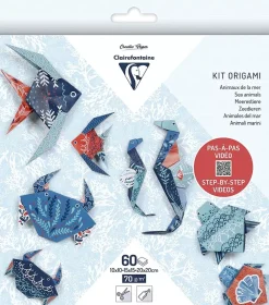 Kit de Papel para Origami Animales de Mar Clairefontaine