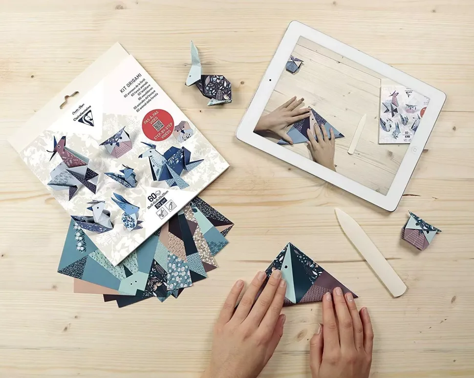 Kit de Papel para Origami Animales del Bosque Clairefontaine