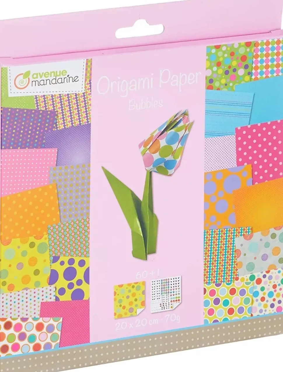 Kit de Papel para Origami Bubbles Avenue Mandarine