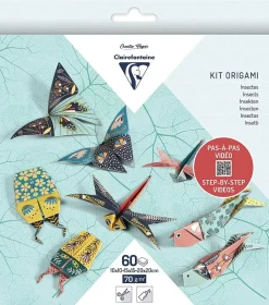 Kit de Papel para Origami Insectos Clairefontaine