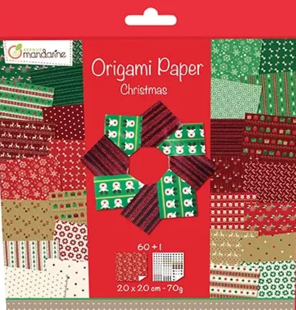 Kit de Papel para Origami Noel Avenue Mandarine