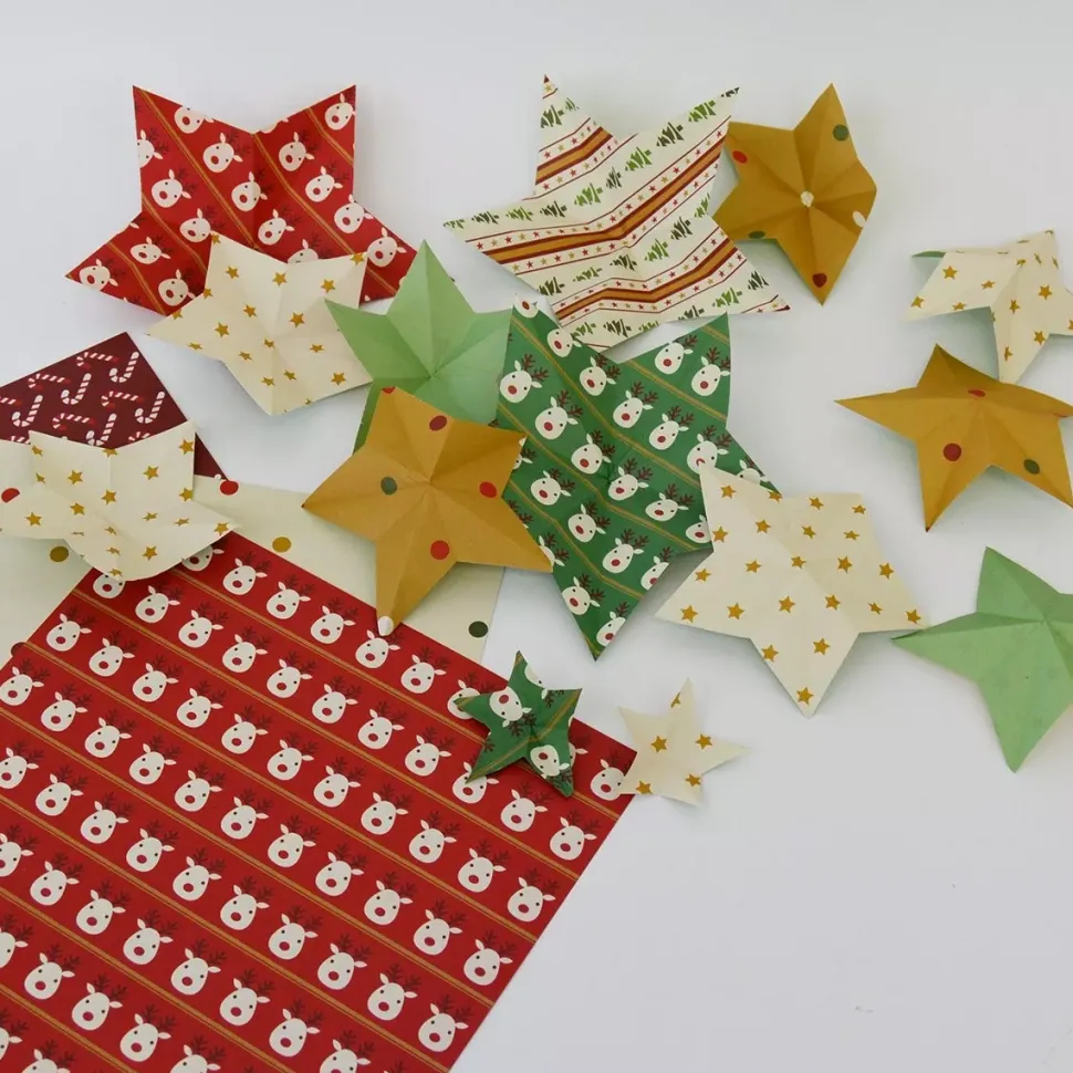 Kit de Papel para Origami Noel Avenue Mandarine