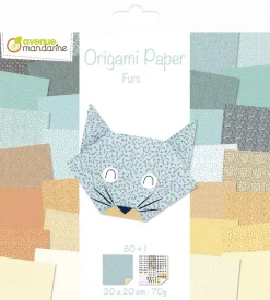 Kit de Papel para Origami Furs Avenue Mandarine