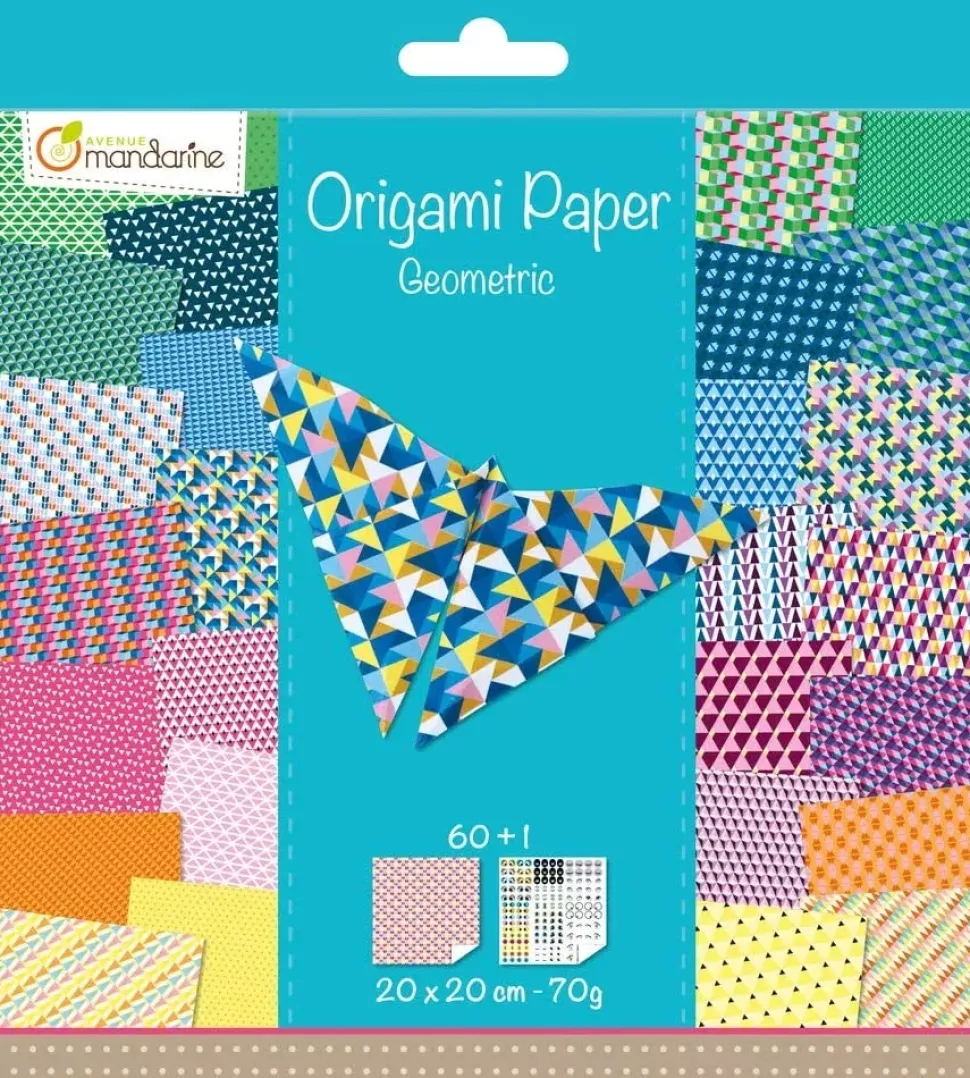 Kit de Papel para Origami Geometric Avenue Mandarine