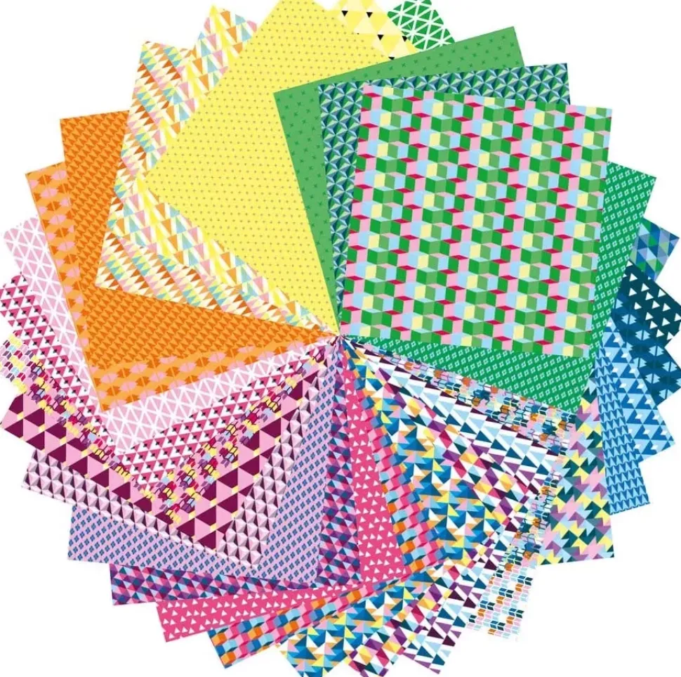 Kit de Papel para Origami Geometric Avenue Mandarine